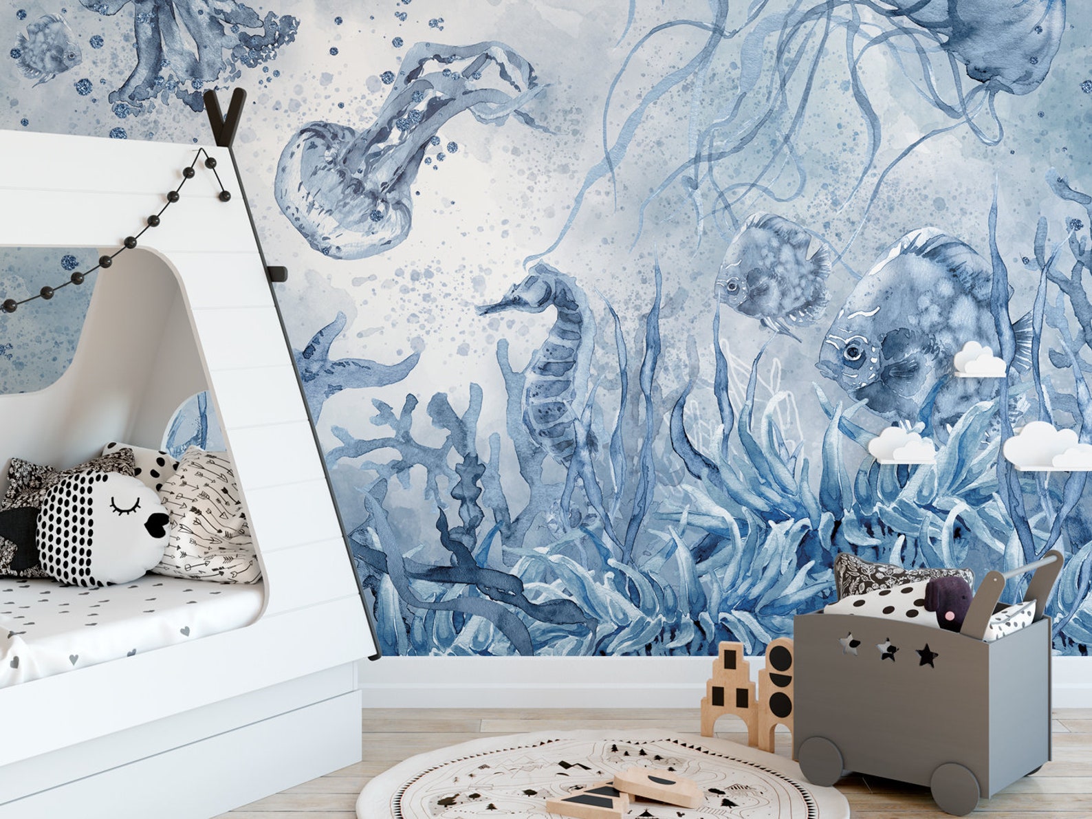 UNDERWATER Under the Sea Nursery Wallpaper Mural / Sea - Etsy