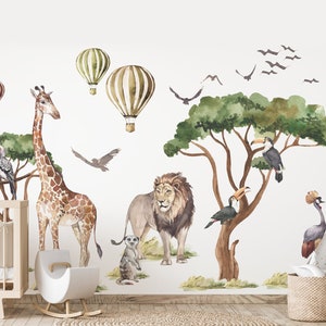 Big Savanna set Wall Stickers - Safari Animals – Kids Room Decoration