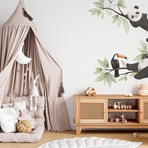 PANDARIUM / Stickers muraux animaux pour enfants / Sticker mural ours panda image 5