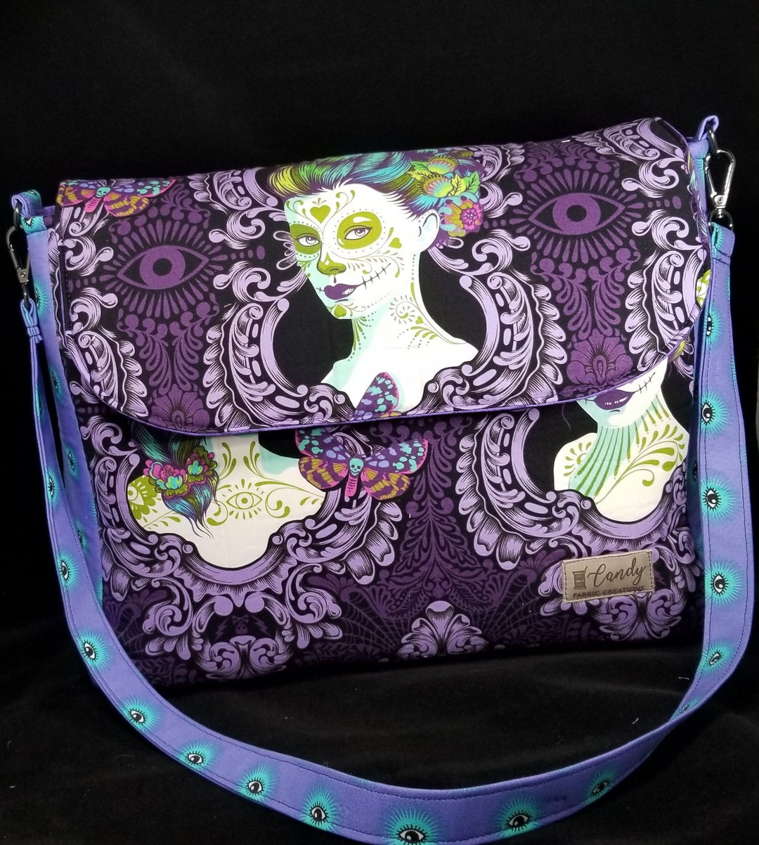 Purple Messenger Bag Etsy