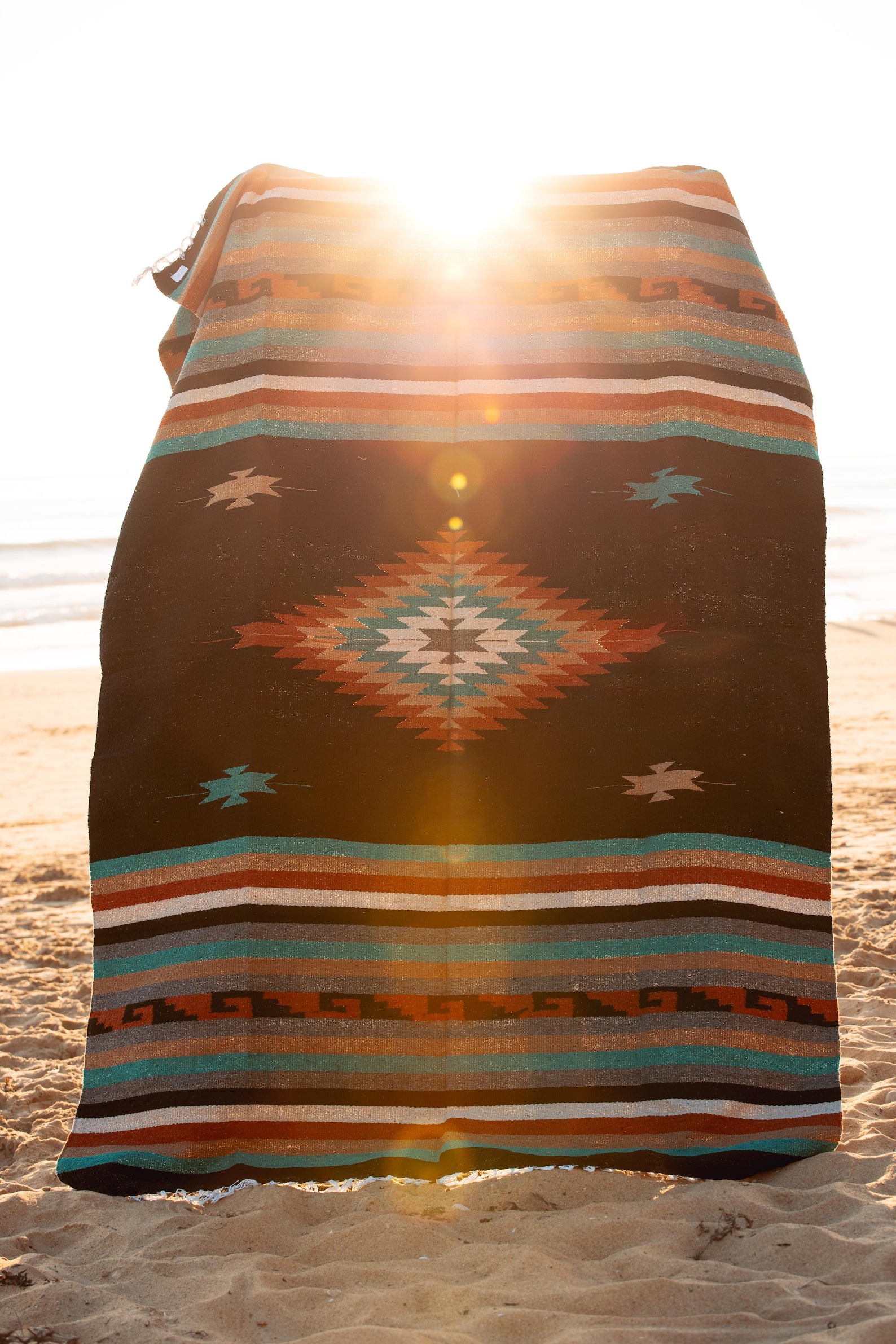 AMERINDIAN STYLE RUG Navajo Rug Mexican Blanket Ethnic Rug Yoga Mat