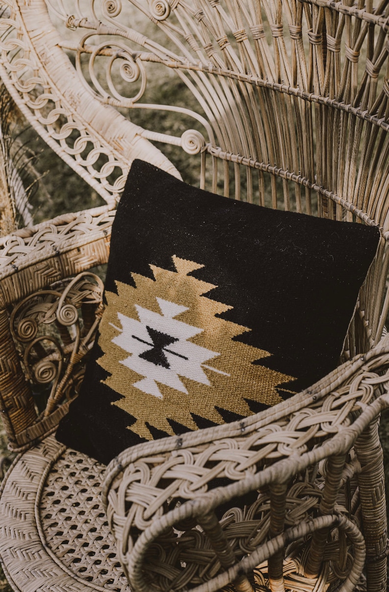 ÄSTHETISCHER KISSENBEZUG | Kissenbezug im Ethno-Stil | Baumwollkissenbezug | Handgefärbter Kissenbezug | Hochwertiger Boho-Designer-Kissenbezug Bild 3