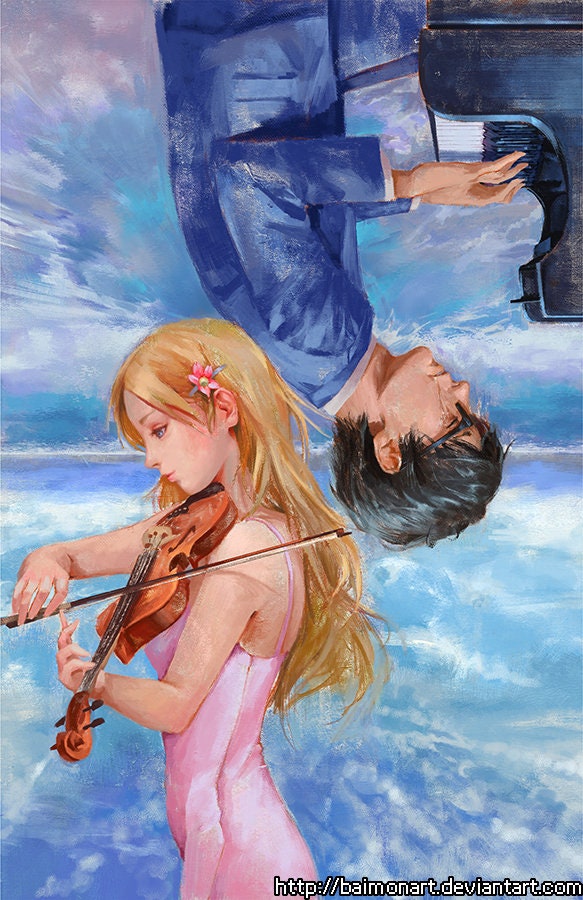 Quadro Decorativo A4 Anime Shigatsu Wa Kimi no Uso