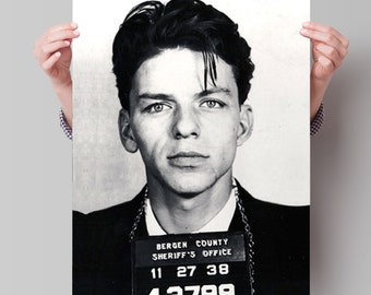 Frank Sinatra Police Mug Shot Art Print