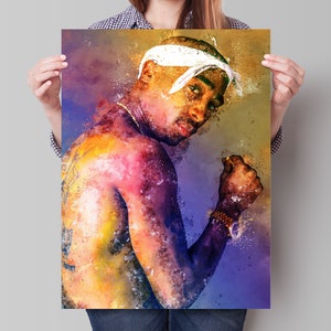 Tupac Art Print Poster Watercolour