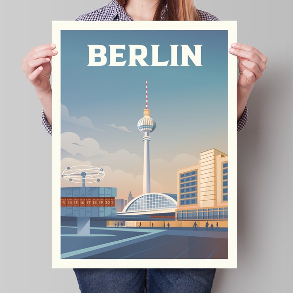 Berlin Travel Poster - Minimalist Art Print