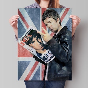 Noel Gallagher Art Print, Geometric Art, Oasis Poster, Music Poster, Portrait, Wall Art, Gig Poster, 90s Britpop, Indie Alternative