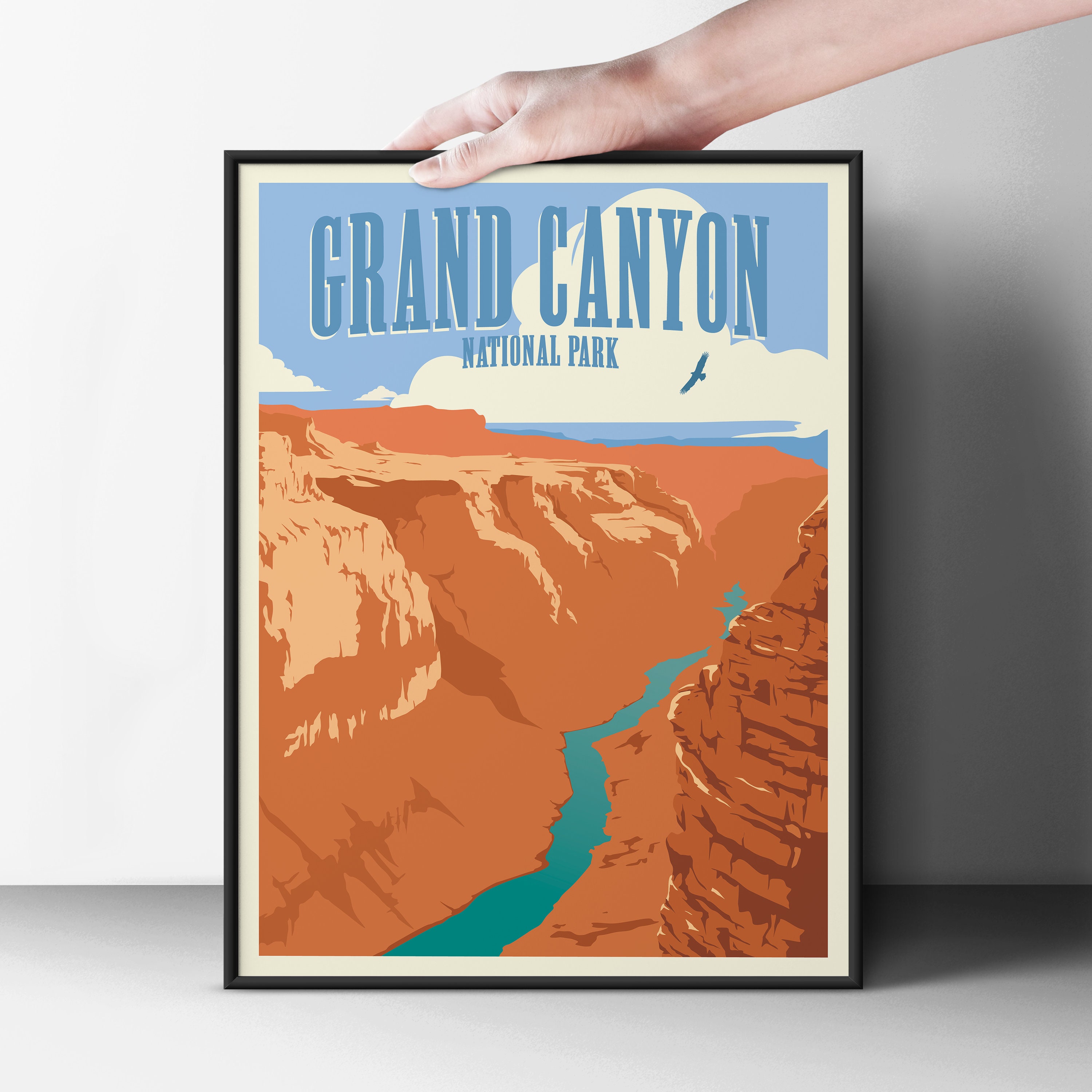 Grand Canyon Travel Poster Minimalist Art Print - Etsy Australia