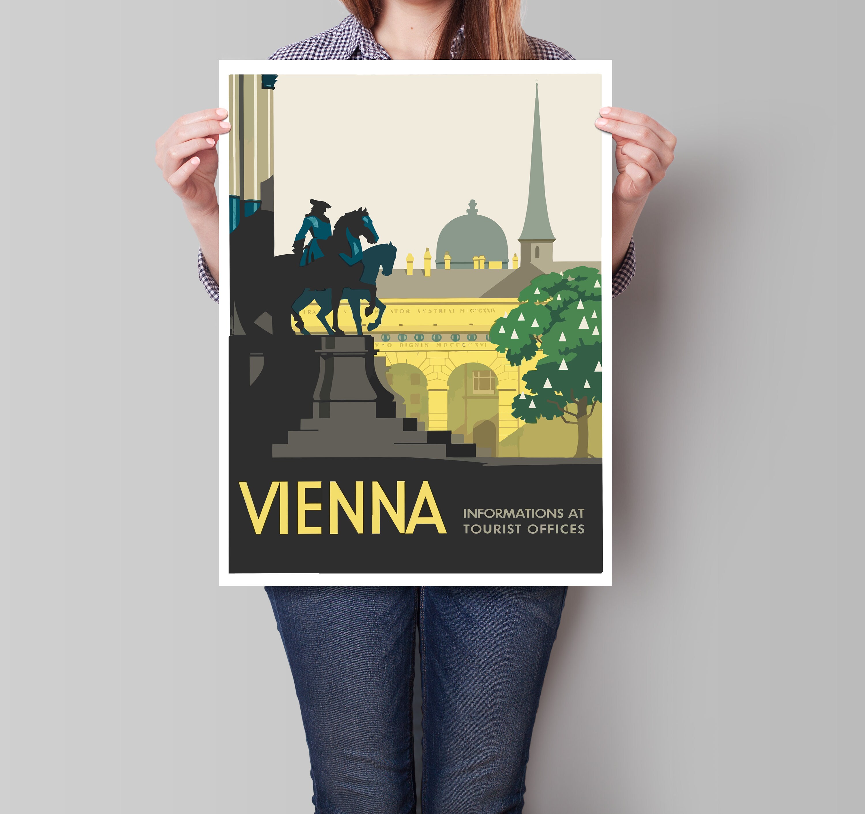 Vienna Travel Poster Minimalist Art Print Etsy