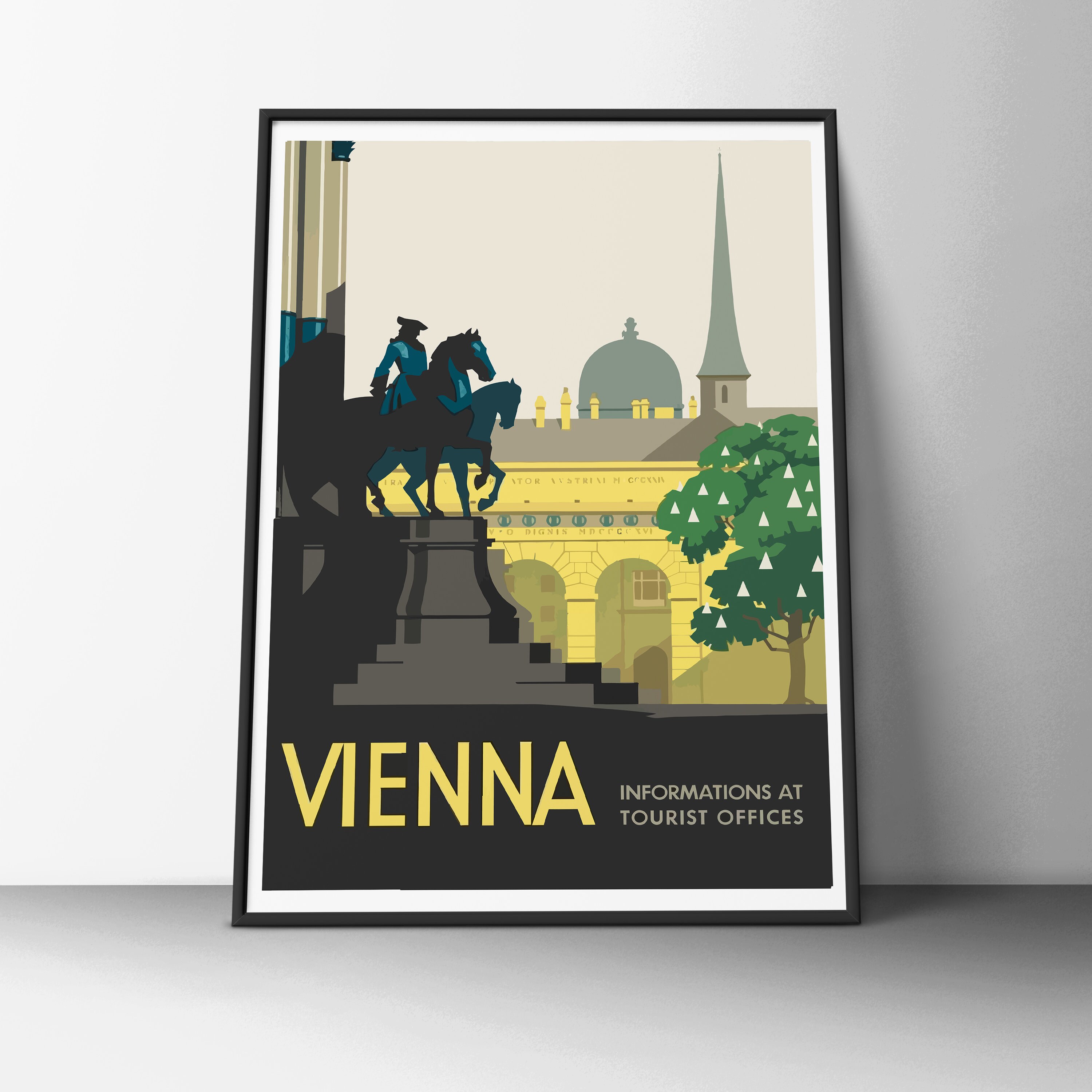 Vienna Travel Poster Minimalist Art Print Etsy