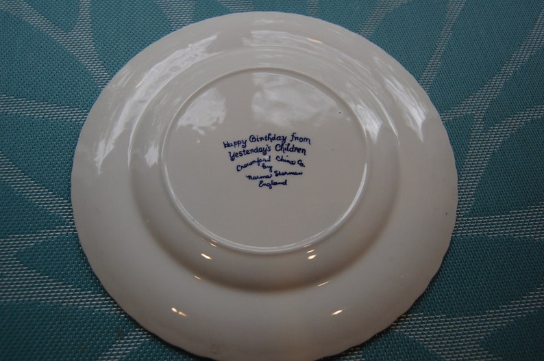 Happy Birthday Plate Norma Sherman Vintage Crownford China Company