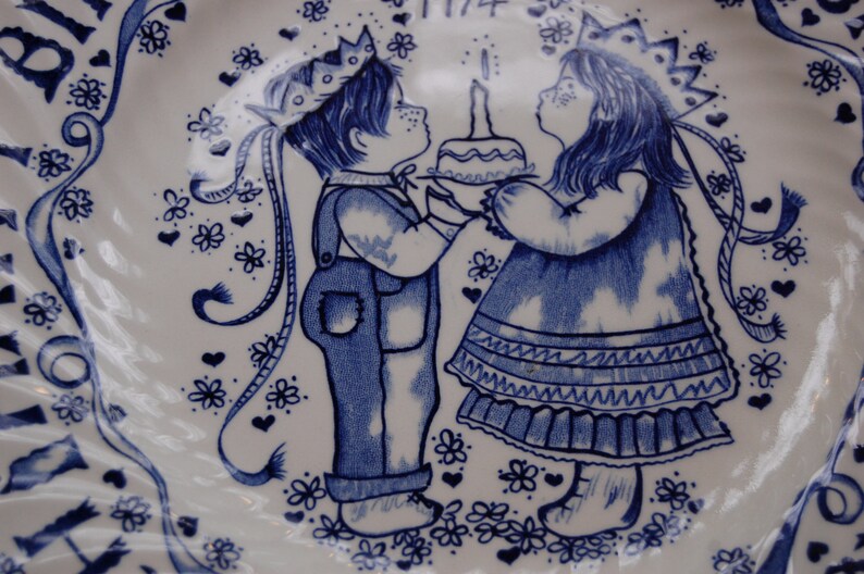 Happy Birthday Plate Norma Sherman Vintage Crownford China Company