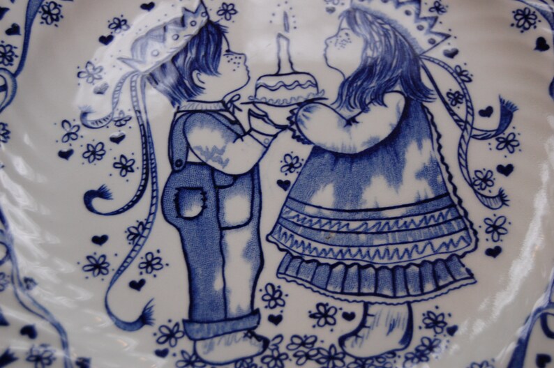 Happy Birthday Plate Norma Sherman Vintage Crownford China Company