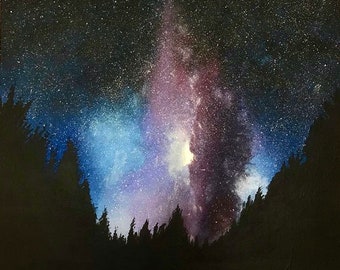 Galaxy acrylic painting