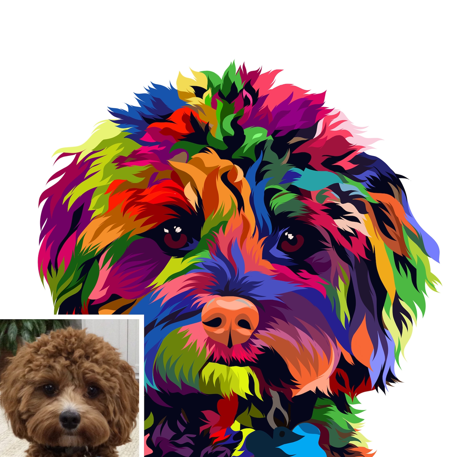 Pet Portrait Pop Art Pet Portrait Custom Pet Portrait Etsy