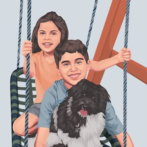 Custom Portrait, Cartoon Portrait, Custom Illustration, Portrait From Photo, Personalized Portrait, Couple Portrait, Family Portrait image 8