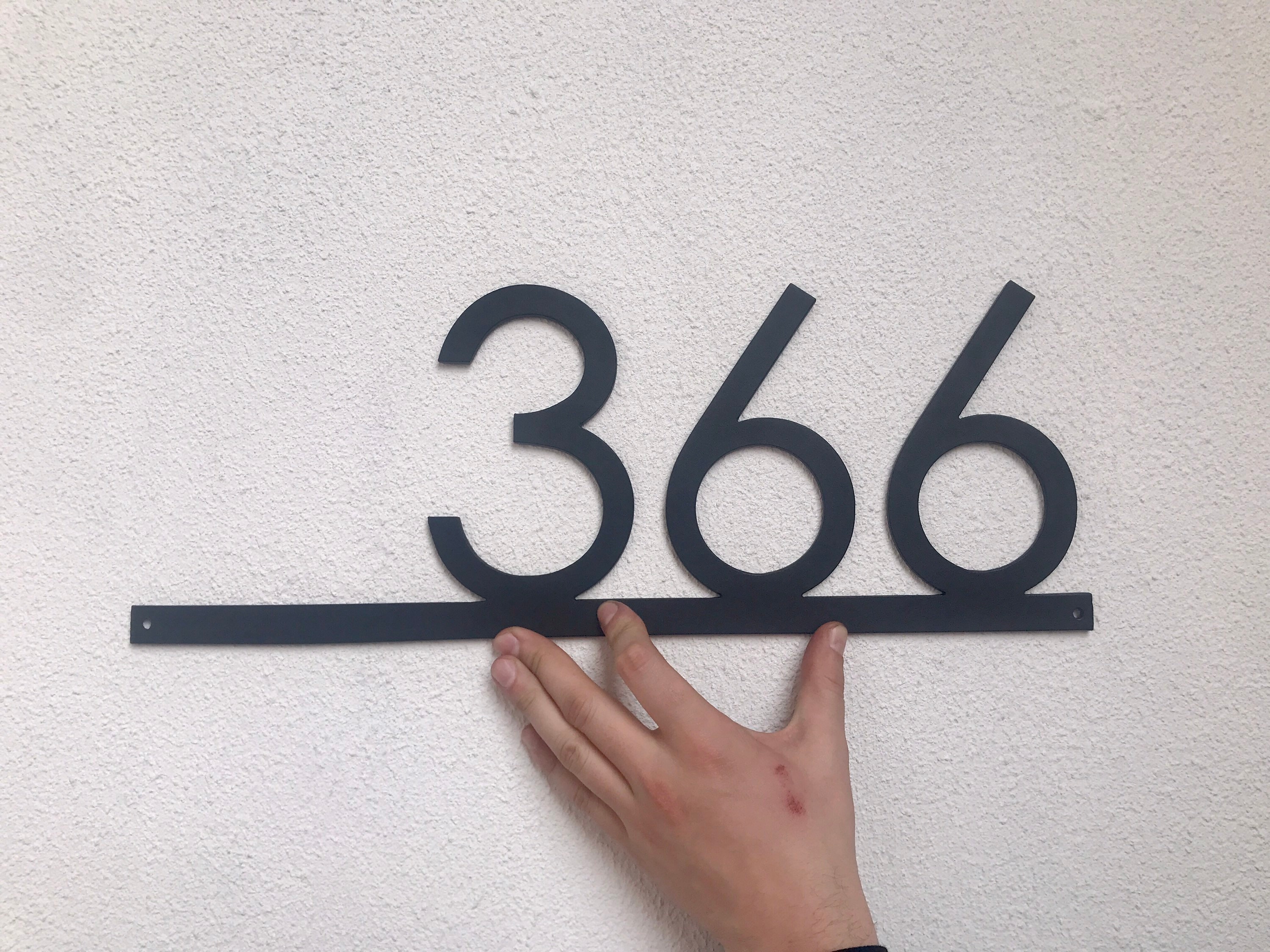 4” Metal Address Plaque, Modern House Numbers, House Number Plaque ...