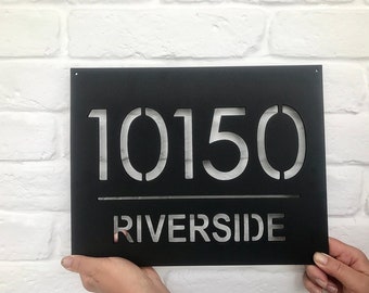 Modern Address Sign , Metal Address Sign, House Numbers, Door Number,  Address Sign, Number Sign, Metal House Number, House Number Plaque
