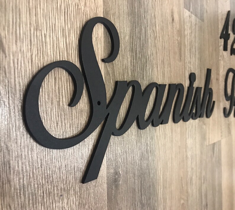 Cursive House Numbers Home Address Sign Street Sign Etsy