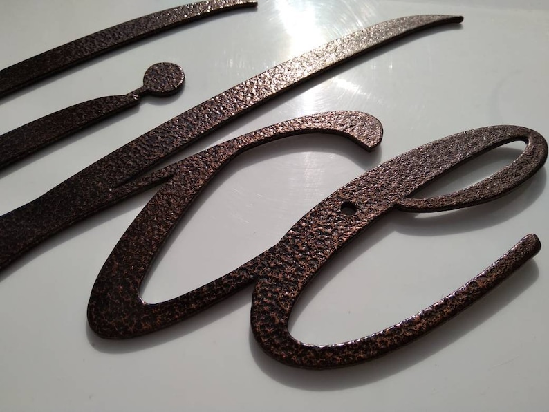 Palabra de metal arte de pared de metal nombre del metal Etsy