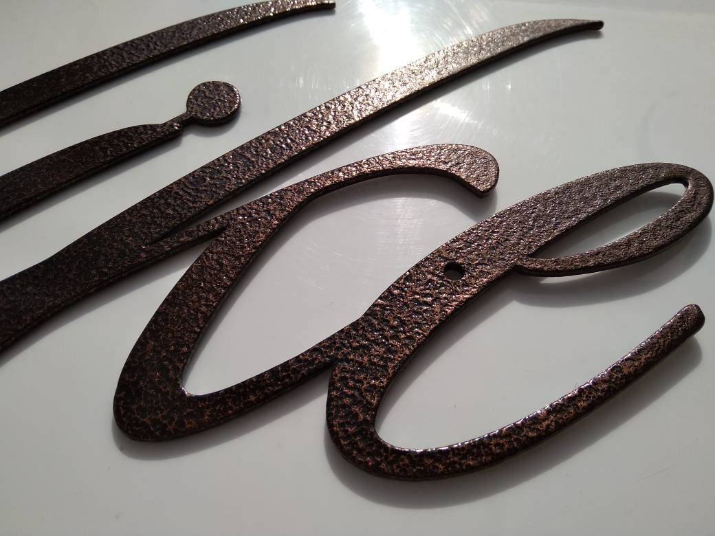 Metal Word Metal Wall Art Metal Name Rustic Word Art Sign Etsy