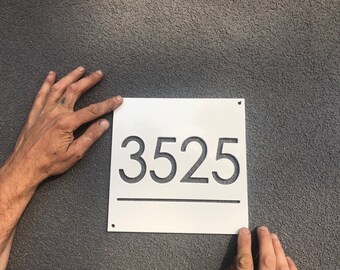 Modern Address Sign , Metal Address Sign, House Numbers, Door Number,  Address Sign, Number Sign, Metal House Number, House Number Plaque
