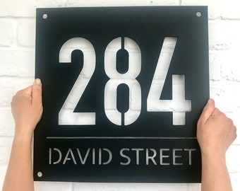 Modern Address Sign , Metal Address Sign, House Numbers, Door Number,  Address Sign, Number Sign, Metal House Number, House Number Plaque