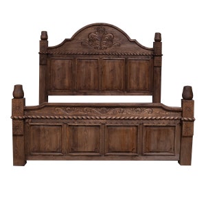 Sedona Rustic Hand-Carved Bed image 2
