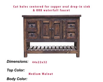 Custom Ashburn Vanity, sink, and Faucet Order for Madison
