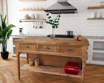 Paige Farmhouse Kitchen Island