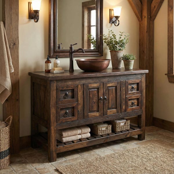 Ashburn Reclaimed Farmhouse Single Sink Vanity