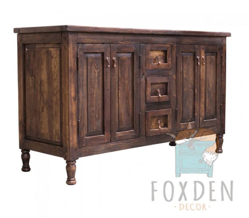 Double Sink Barnwood Bathroom Vanity Etsy