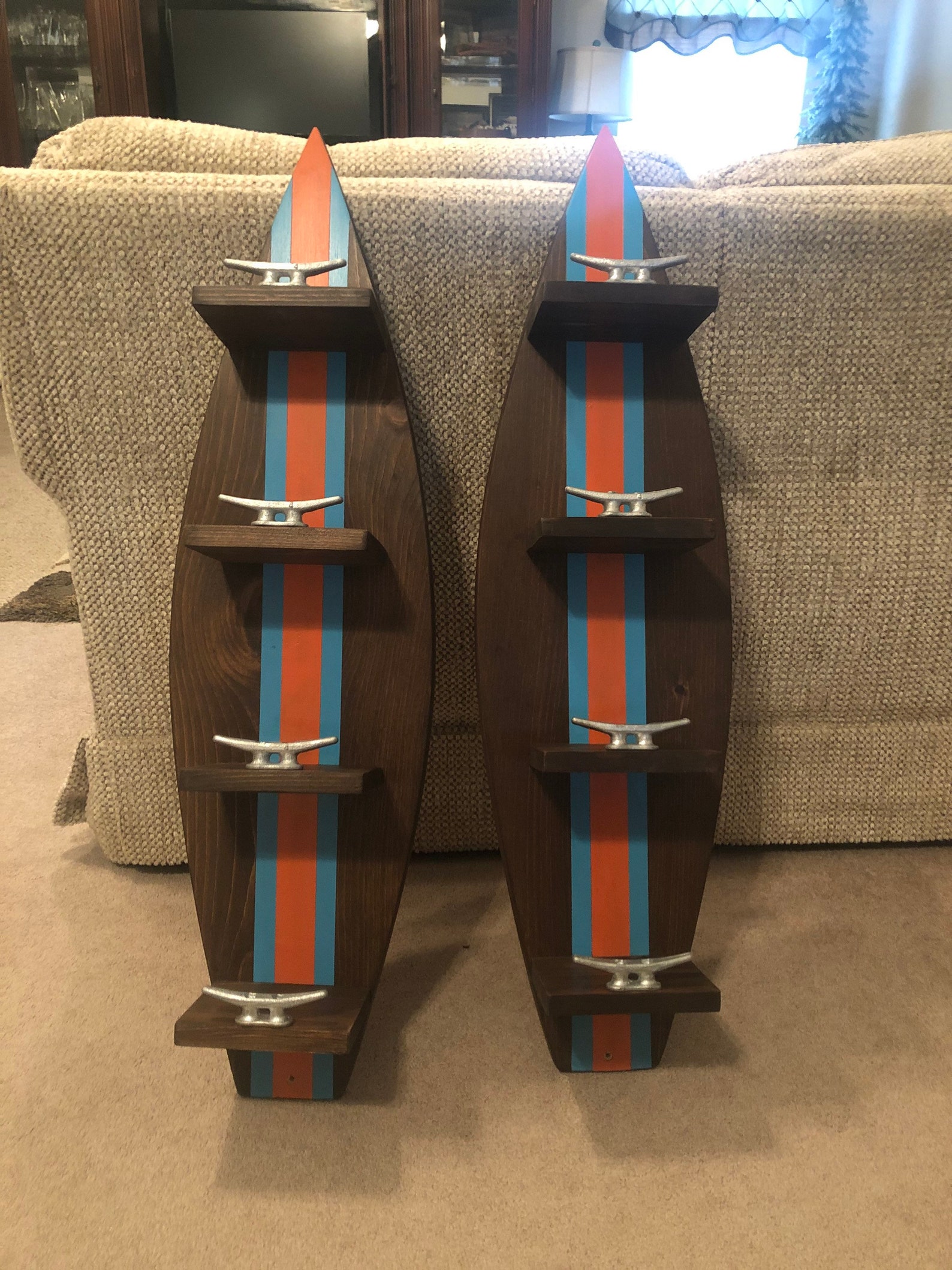 Surfboard Towel Rack Nautical Towel Rack Nautical Decor Etsy