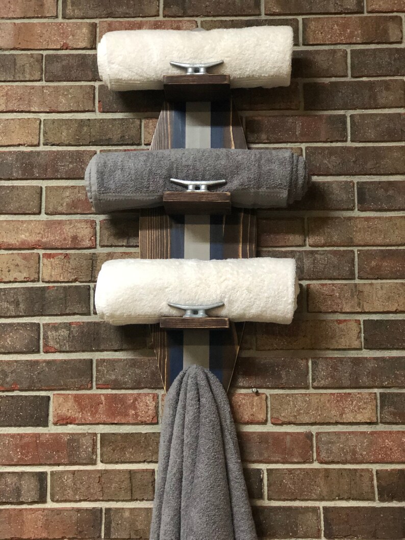 Surfboard Towel Rack Nautical Towel Rack Nautical Decor Etsy