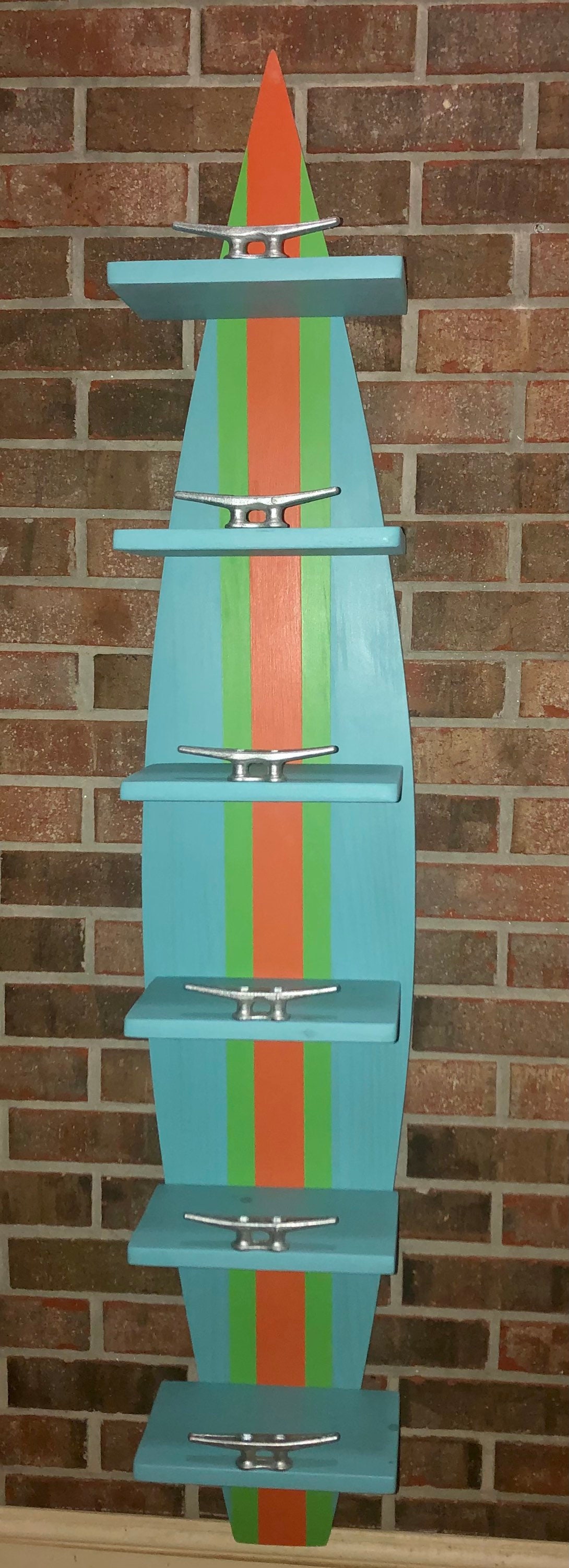 Surfboard Towel Rack 6 Shelf Towel Rack Nautical Towel Rack Etsy