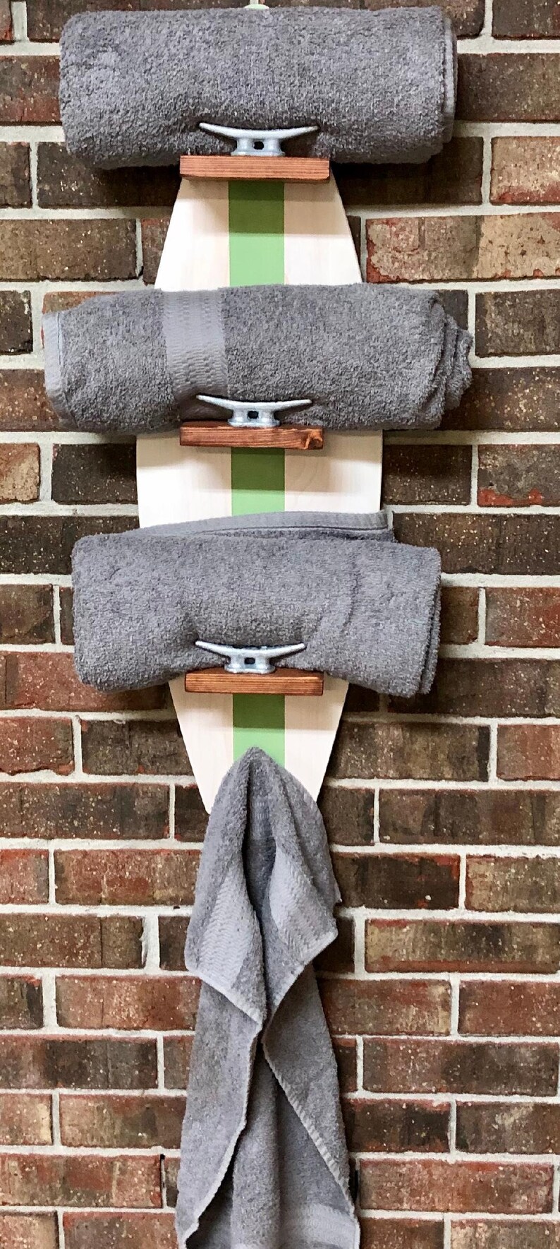 Surfboard Towel Rack Nautical Towel Rack Nautical Decor Etsy