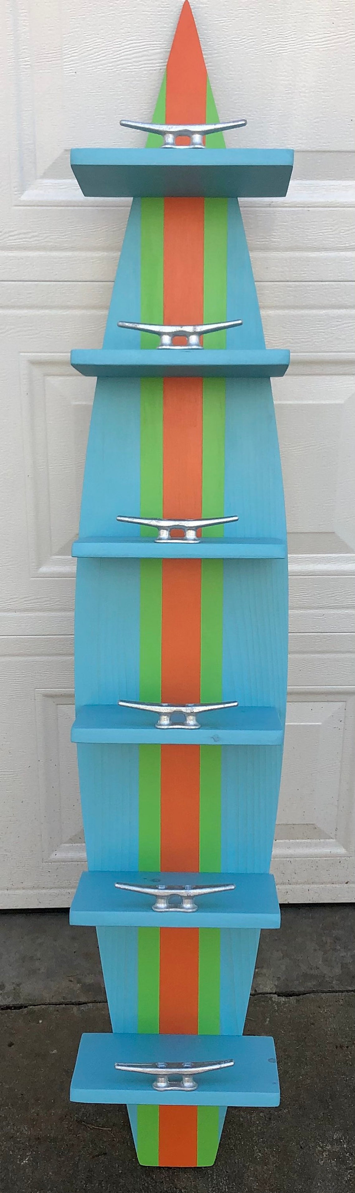 Surfboard Towel Rack 6 Shelf Towel Rack Nautical Towel Rack Etsy