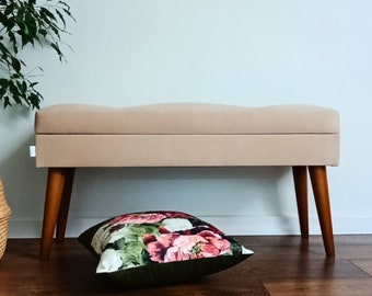 Banco tapizado LOVARE con almacenaje, hecho a mano, Rossi Furniture - asientos -