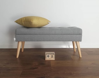 Gesteppte Bank von Rossi Furniture, 90 cm