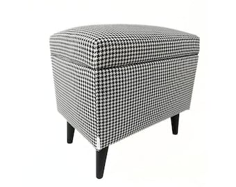 Houndstooth pouf deals