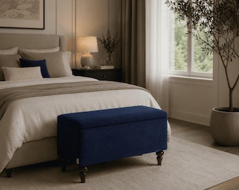 Baú estofado BELLA III com compartimento de armazenamento, assento para sala de estar, cômoda para quarto Rossi Furniture
