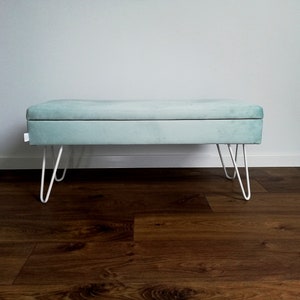 Electra SLIM II Bank, Flurbank mit Stauraum, Haarnadelbeine aus Metall Rossi Furniture