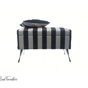 HANDMADE ITALY Truhe plus Kissen von Rossi Möbelbank mit Stauraum|gepolsterte Truhe, Truhe, Sitzpuff mit Stauraum, gepolsterte Truhe