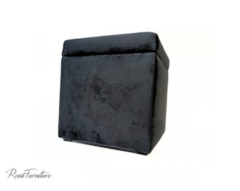 Cube pouf with storage space  40 x 40 Rossi Furniture