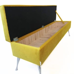 Banc rembourré ADELE avec rangement, banc décoratif, fait main, réalisé sur commande, Rossi Furniture image 3