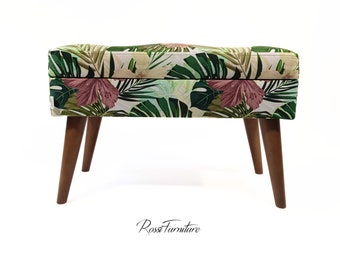 LOVARE bench in leaves 60 cm with storage space - shipping immediately!!!!!!