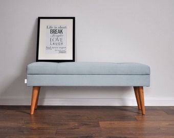 LOVARE bänk med förvaring för Rossi Furniture klädd quiltad bänk modern bänk