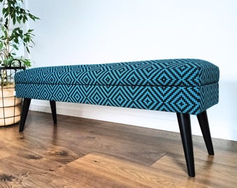 Banc LOVARE LUX , banc à motifs, Banc avec compartiment de rangement Banc coloré Rossi Furniture , Coffre à motifs , Oreiller Patterne