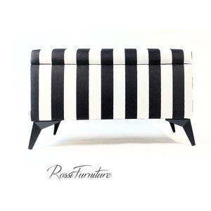 HANDGEFERTIGTE LEXUS-Truhe von Rossi Furniture, Bank mit Stauraum, gepolsterte Truhe, Truhe, Pouf mit Stauraum, gepolsterte Truhe