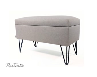 ELECTAR III Trunk  ,Industrial, Upholstered bench, Bench hairpin  legs Rossi Furniture